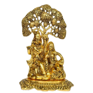 Brass Radha Krishna Under Tree