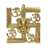 Brass Swastik with Ganesh and Om Wall Hanging