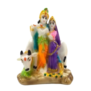 Radha Krishna with Cow for Car Dashboard