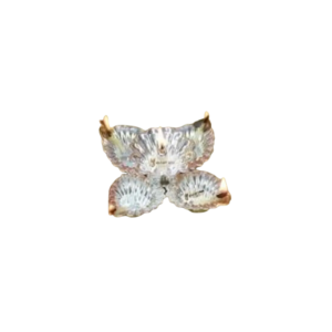 German Silver Plated four Leaf Diya