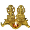Laxmi Ganesh Brass Table Diya