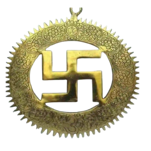 Metal Brass Swastik Wall Hanging