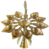 Brass Dasmukhi Arti Diya